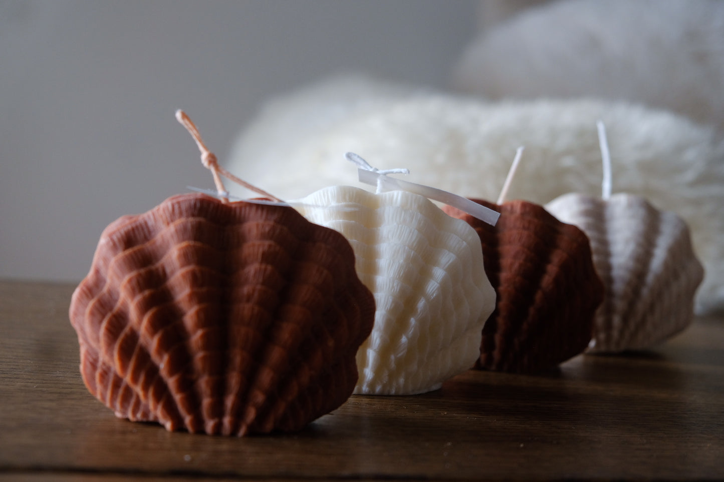 Muschelkerzen / Duftkerzen / Sojawachskerzen / Wohndekoration / Aromatherapie / Wellness / Geschenk / Stumpenkerze