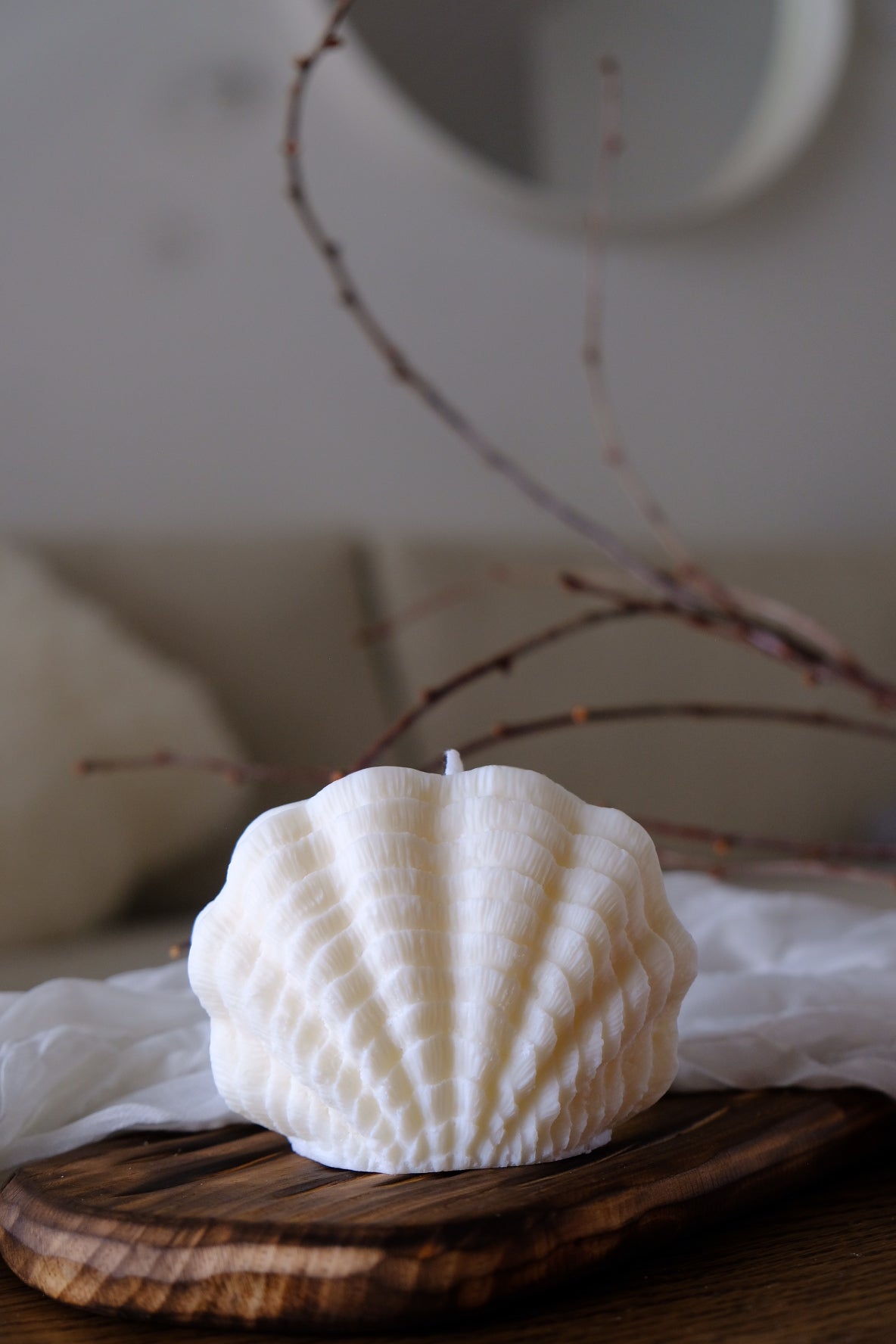 Shell candles / scented candles / soy wax candles / home decorations/ Aromatherapy/ wellness / gift /  pillar candle