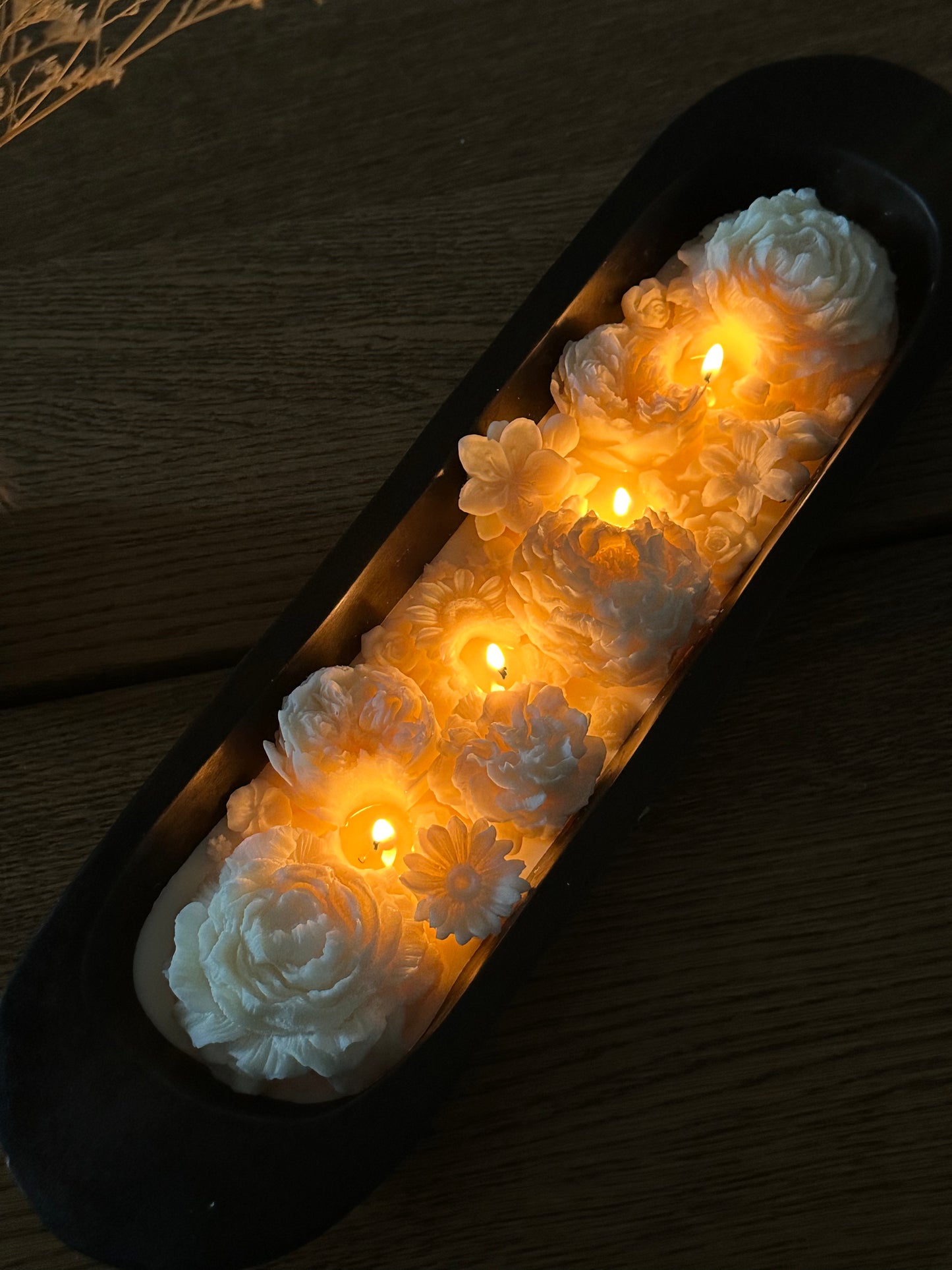 Large Flower candle bowl